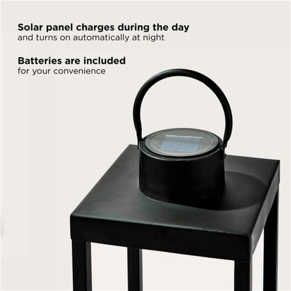 Solar Lantern Decorative Front Porch Decor, 14 Inch Solar Lanterns Outdoor - Picture 6 of 6